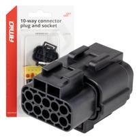 Vandeniui atspari 10 kontaktų elektros jungtis, 2,2 mm AMIO-04351
