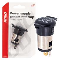 Papildomas maitinimo lizdas su dangteliu 250W 12V/24V, AMIO-04434