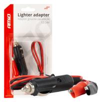Automobilio maitinimo lizdo adapteris su „krokodilo“ gnybtu 12/24V, 60 cm, AMIO-03802