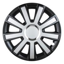 Ratų gaubtas 1 vnt. Flash, juodas ir sidabrinis 15"