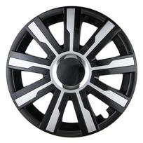 Ratų gaubtas 1 vnt. Mirage, juodas ir sidabrinis 15"