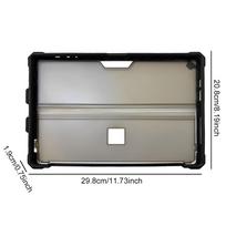 Microsoft Surface Pro 7 Plus Pro 7/6/5/4 planšetiniams kompiuteriams Dangtelis Apsauginis Tvirtas Korpusas Su Stovu Ir Šilumos Išleidimo Angomis pilka spalva