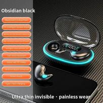 Mini belaidės ausinės Bluetooth ausinės Triukšmo slopinimas Sportui Žaidimams Miegui Bluetooth ausinės HIFI stereo muzikos laisvų rankų įranga juoda
