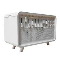 White Noise Machine Flame Air Diffuser Humidifier with 8 Nature Sounds BT Speaker Night Light Essential Oil Diffuser balta