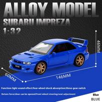 JDM 1:32 Subaru Impreza WRX STI Modifikuotas Transporto Priemonės Aliuminio Metalo Lieto Modelio Automobilis Garsas Ir Šviesa Traukiamas Atgal Gimtadienio Dovana Vaikui mėlyna