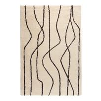 Baltos spalvos/juodos spalvos kilimas 80x150 cm Routa – Universal