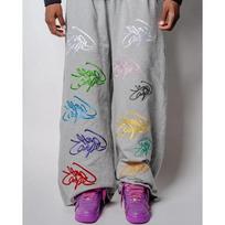 Loose and Fashionable Wide Leg Pants Y2k Color Letter Print Oversized Pants for Men Harajuku Retro Street Pants for Women S