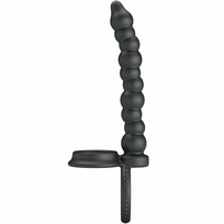 Pretty Love Dillion Dual-Motor Silicone Ring Black, 12 Modes, USB