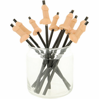 Diablo Picante Set of 10 Natural Party Straws - Food-Grade Plastic, Mixed Colors