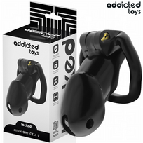Addicted Toys Locked Midnight Cell Anatomic Cage Size L Black 107mm