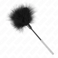 KINK Sensual Feather Tickle Wand with Rhinestone Handle 27 cm