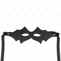 KINK Cat Face Mask Model 1 - Black Vegan Leather, 34x12 cm, Adjustable