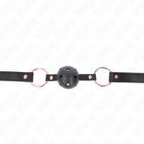 KINK Premium TPE Ball Gag 4 cm - Adjustable Strap, Black, 60 x 2 cm