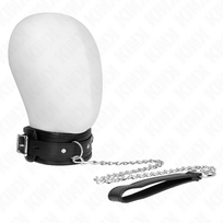 KINK Basic Model Collar with Leash - Adjustable Vegan Leather 65cm Black