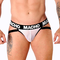 Macho MX26X1 Jockstrap White Mesh XL - Breathable Athletic Support