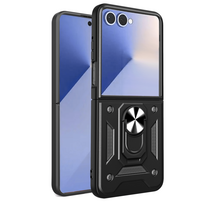 Slide Camera Armor dėklas skirtas Samsung Galaxy Z Flip 7 Black