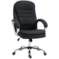 Rašomoji kėdė, pasukama 360° kampu, ergonomiška, su supimo funkcija, reguliuojamo aukščio, juodas, 64x75x111-121 cm