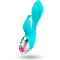 HAPPY LOKY Miki Rabbit Turquoise Dual-Motor Intimate System 19.5cm