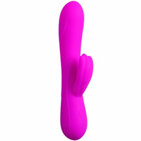 Pretty Love Barrette Dual Motor Silicone Intimate System, 30 Modes, Purple