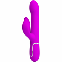 Pretty Love Rabbit Vibrator Pearls Violet - Dual Motor Massager, 29cm