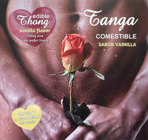 Hot Flowers Men’s Thong & 2 Vanilla Edible Pads - Adjustable Fit