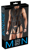 Svenjoyment Bondage Set M - Black Mesh Harness & Jockstrap Ensemble