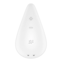 Dew Drop White Lay-On Device Dual Motor 12 Modes Waterproof Silicone