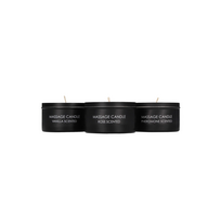 Rocks-Off Massage Candle Set 3x60g, Pheromone, Vanilla, Rose Aroma