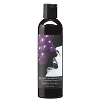 Earthly Body Hemp Seed Massage Oil Grape 237ml - Nourishing & Edible Formula