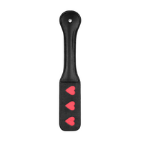 Rimba Paddle HEARTS - Leather Impact Tool with Heart Pattern