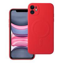SILICONE MAG COVER case compatible with MagSafe for IPHONE 11, red