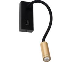 Kanlux 32519 - Lanksti stalinė LED lempa TONIL LED/3,3W/230V juoda/auksinė
