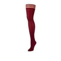 Kix'ies Holly Thigh-High Stockings Argyle Red - Non-Slip, Size C
