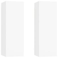 Televizoriaus spintelės, 2 vnt, 30,5x30x90 cm, baltos
