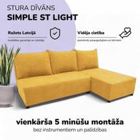 Kampinis išskleidžiamas sofos-lova St Light, Podrez, geltona