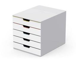 Dokumentų padėklas DURABLE, 5 stalčių, įvairių spalvų