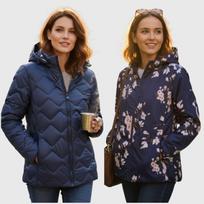 Dvipusė striukė moterims Fashion, mėlyna