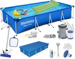Rėminis baseinas 400x211x81 cm 16in1 rinkinys Bestway 56424
