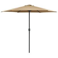 Lauko skėtis su aliuminio stulpu vidaXL, 270x246 cm, rudas, Ruda