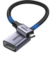 Kabelis/adapteris HDMI lizdas - micro HDMI kištukas 20cm 8K@60Hz HD182 UGREEN