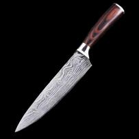 8 colių šefo peilis Damasko plieninis virtuvės peilis Damasko virtuvės peilis virtuvės reikmenys 1x 8inch knife