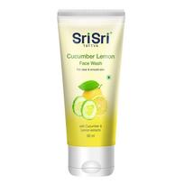 Valomasis gelis su agurkais ir citrina (60 ml), Agurkų ir citrinų veido prausiklis, Šri Šri Tatva 60 ml beige