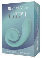 Snail Vibe Gizi Tiffany Dual Motor Silicone Intimate Device Blue 19cm