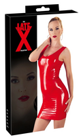 Cottelli Collection Latex Dress Red 2XL - Classic Sleeveless Design