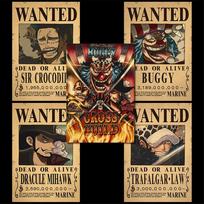 Kraftpopieriniai plakatai One Piece Luffy 1,5 mlrd. 5pcs