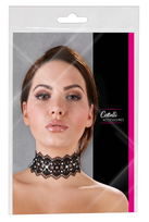 Cottelli Collection Black Choker Embroidered with Pearls & Rhinestones 36cm