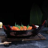 Užkandžių lėkštė laivelio formos sušiui ir užkandžiams Red S