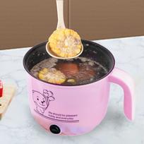 Elektrinis puodas nelipnus 1,8L Virtuvės maisto gaminimo prietaisai kiaušiniams kepti ramen rožinis Pink