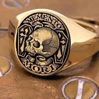 Via Mori Memento Kaukolės Žiedas Kryžius Perdedantis Kūrybiškas Žiedas no. 6