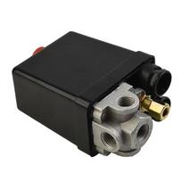 Oro kompresoriaus slėgio jungiklio valdymo vožtuvo atsarginės dalys 90-120 PSI 240V Automatinis išjungimas mažai suspaudimo mašinai juoda